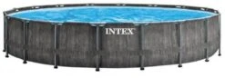 Intex Prism Frame Pool Greywood - 549 X 122 Cm – Met Filterpomp En Accessoires