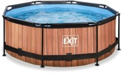EXIT TOYS EXIT Wood Zwembad - 244 X 76 Cm - Met Filterpomp