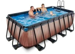 EXIT TOYS EXIT Wood Zwembad - 400 X 200 X 122 Cm - Met Zandfilterpomp En Trap -EXIT TOYS Winkel 864 1200 exit 30 27 42 10 int 5