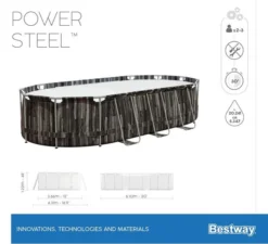 Bestway Power Steel Oval Zwembad - 610 X 366 X 122 Cm - Met Filterpomp En Accessoires -EXIT TOYS Winkel 900 989 5611r 01 power steel