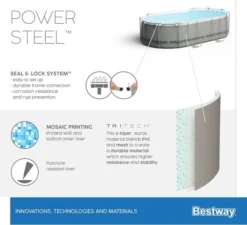 Bestway Power Steel Oval Zwembad - 427 X 250 X 100 Cm - Met Filterpomp En Accessoires -EXIT TOYS Winkel 900 989 56620 02 power steel