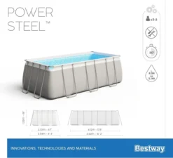 Bestway Power Steel Rectangular Zwembad - 412 X 201 X 122 Cm - Met Zandfilterpomp En Accessoires -EXIT TOYS Winkel bestway power steel rectangular zwembad 412 x 201 x 122 cm set 16