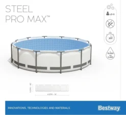 Bestway Steel Pro MAX Zwembad - 427 X 107 Cm - Met Filterpomp En Accessoires -EXIT TOYS Winkel bestway steel pro max zwembad 427 x 107 cm set 18