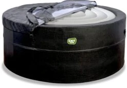 EXIT TOYS EXIT Leather Premium Opbouw Spa - 4-6 Persoons 15 EXIT TOYS EXIT Leather Premium Opbouw Spa - 4-6 Persoons -EXIT TOYS Winkel exit leather premium 6 opblaasbare spa cover half open