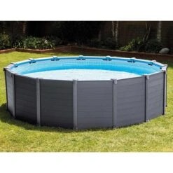 Intex Graphite Panel Pool - 478 X 124 Cm - Met Zandfilterpomp En Accessoires -EXIT TOYS Winkel graphite panel