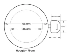 Intex Pure Spa Bubble Therapy Opblaasbare Spa - 4 Persoons -EXIT TOYS Winkel intex bubbletherapy 4persoons afmetingen