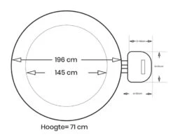 Intex Pure Spa Greywood Deluxe Opblaasbare Spa - 4 Persoons -EXIT TOYS Winkel intex greywood deluxe 4persoons afmetingen