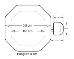 Intex Pure Spa Jet & Bubble Deluxe Opblaasbare Spa - 4 Persoons -EXIT TOYS Winkel intex jetbubble deluxe 4persoons afmetingen