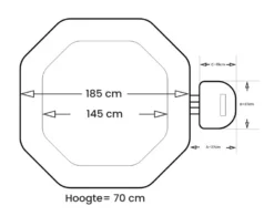 NetSpa Python Opblaasbare Spa - 6 Persoons -EXIT TOYS Winkel netspa python afmetingen